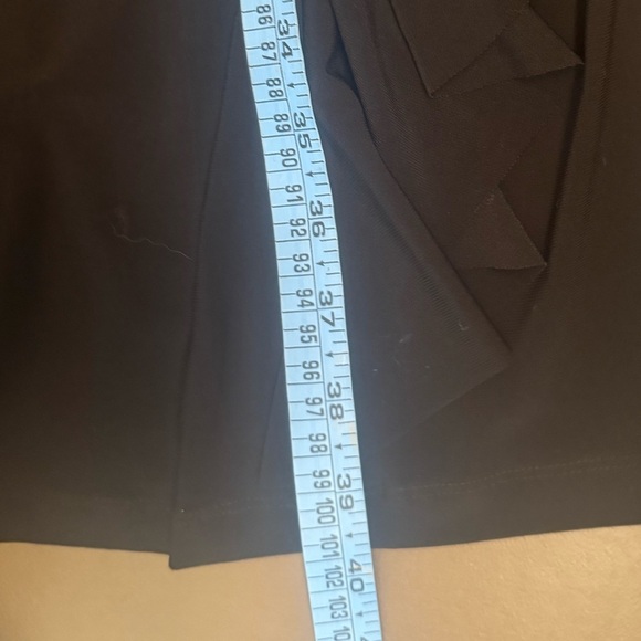 EVAN PICONE Black Label Women’s Size 12 Mock Wrap Black Jersey Dress Stretch EUC - Picture 12 of 12